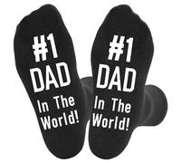 CHEERYMAGIC Fathers Gifts Dad Gifts, No.1 Dad Socks Gift for Him, Novelty Socks for Men Father Grandpa Cotton Calf Non-Slip Funny Christmas Birthday Gift A9DYBBWZ (B)