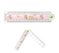 CHEERYMAGIC Foldable Plastic Ruler 30cm Cute Folding Geometric Stationary Straight Study Ruler Pink Parrot Pattern Folding Rulers for Students Kids Children School Office Home Use A6KZDKTZC