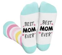 CHEERYMAGIC Funny Socks for Women Best Mom Ever Socks Novelty Gifts Cute Sock for Mum Mama Grandma Birthday Christmas Mother's Day Present A7TWMQW