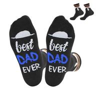 CHEERYMAGIC Gifts for Dad Best Dad Ever Socks Father’s Day Gift Men's Funny Novelty Socks Daddy Gifts from Daughter Son Cotton Calf Sock for Men Daddy Grandpa Papa Christmas Birthday Present A7LDBBW