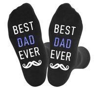 CHEERYMAGIC Gifts For Mens Best Dad Ever Socks Father’s Day Novelty Socks Fathers Socks for Men Daddy Papa A8HFQFHW