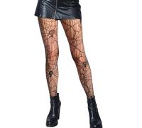 CHEERYMAGIC Halloween Tights Fishnet Tights,Spiderweb Fishnet Tights, High Waisted Stockings Halloweens Black Fishnets Tight Lace Socks Legging for Women Halloween Costume Accessories A9YWSW