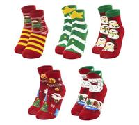 CHEERYMAGIC Kids Christmas Socks Baby Christmas Toddler Grip Holiday Winter Warm Socks for 1-3 Years Boys Girls A8DJXQW