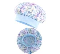 CHEERYMAGIC Kids Satin Bonnet, Childrens Sleep Cap for Curly Hair Protection, Silk Bonnet for Sleeping Toddlers to Teens, Adjustable Night Cap Breathable Frizz-Free A4ETSM Multicolour