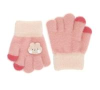 CHEERYMAGIC Kids Winter Gloves Warm Knitted Soft Gloves Cute Rabbit Thermal Full Fingers Stretch Gloves Outdoor School Costume Daily Wearing for Boys Girls A9TZWZST (Pink, 1-3 Year)