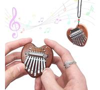 CHEERYMAGIC Mini Thumb Piano, Kalimba 8 Keys Portable Wooden Finger Piano Music Gifts for Kids Adults Beginners