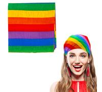 CHEERYMAGIC Rainbow Bandana Gay Pride Accessory, Paisley Bandana Head Scarf for Pride Party Accessories, 54x54cm Square Polyester Scarf for Neck, Head, or Arm Wear A6-CHSJ