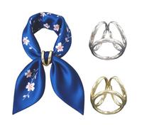 CHEERYMAGIC Scarf Ring for Women, 2 Pcs Scarf Clips Metal Scarfs Slide Buckle Silk Scarves Pin Shawl Clasp Ring Wrap Shawl Holder Decor Accessories for Silk Neckerchiefl A4DHFJK