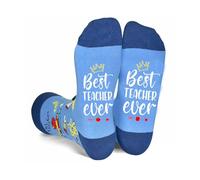 CHEERYMAGIC Teacher Appreciation Gifts for Men Women, Best Teacher Ever Socks, Novelty Crazy Socks Teacher Presents for Preschool High School Colleagues Birthday Gifts Stocking Fillers A9LSJSW