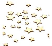 CHEERYMAGIC Wooden Stars for Crafting, Wooden Star Craft Ornament, Mixed Size Stars Embellishment Wood Star Slices for Wedding Party Scrapbook DIY Decoration A9WJXZSMP