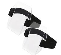 CHEERYMAGICBadge Holder Armband, 2 Pcs Adjustable Arm Badge Holder Armband License ID Card High Visibility Insignia Holders for Medical Security Warehouse Factory Staff Doorman A4SBKT