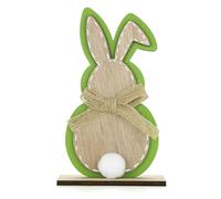 CHEERYMGIC Easter Desktop Decoration, Wooden Rabbit Bunny Desktop Ornament Easter Table Sign Decor for Spring Easter Festive Gift Home Store Office Decor A6-TZHDJBJ