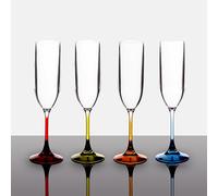 Cheerzly Eros Unbreakable Acrylic Prosecco Flute | Indestructible, British Design | 2-Year Warranty, BPA-Free, Ergonomic, Dishwasher Safe - Perfect for Celebrations