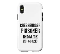 Cheesburger Lover/Funny Cheesburger Prisoner Halloween Case for iPhone X/XS