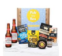 Cheese and Beer Gift Hamper Set Includes 6 Snacks, 2 x Beer Bottles Plus Cheese, Meat & Savoury Snacks, Father's Day Hamper Gift For Him (2 Budweiser Lagers)