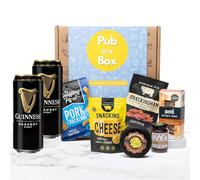 Cheese and Beer Gift Hamper Set Includes 6 Snacks, 2 x Beer Bottles Plus Cheese, Meat & Savoury Snacks, Father's Day Hamper Gift For Him (2 Guinness)