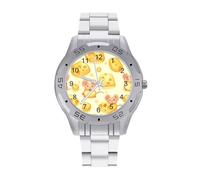 Cheese and Rat Cute Business Stainless Watch Fashion Designer Wristwatch Easy Reader Analog Watches Gifts for Men