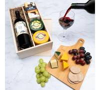 Cheese and Wine Gift Set | Red Wine Shiraz Pairs Perfectly With 2 Truckles and Crackers Hamper | Luxury Gourmet Gift Hamper For Him For Her & Couples