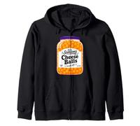 Cheese Balls Fun Graphic For Food Lover Zip Hoodie