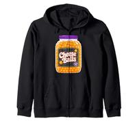 Cheese Balls Fun Graphic For Foodie Zip Hoodie
