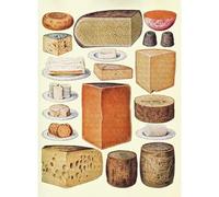 Cheese Birthday Card Mrs Beetons Cook Book - Stylish Illustrated Greeting Card