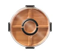 Cheese Board, Elegant & Practical Design, 34.3x34.3x7.4cm, Round Charcuterie Board, Meat Fruit Serving Tray, Easy To Carry, Ideal For Kitchen Restaurant Indoor Outdoor Travel