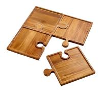 Cheese Board - Modular Plate, Creative Food Display, 4-Piece Interlocking Serving Plate, Stylish Table Presentation Piece | Appetizers Picnicks Camping Interlocking Puzzle Di