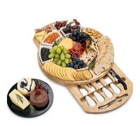 Cheese Board Set Wooden Serving Platter Tray Gift Charcuterie