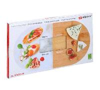 alpina Chopping Board and Cheese Board - Wooden Boards - Kitchen Board - 27 x 22 cm - 1.65 kg - Bamboo and Marble