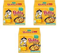 Cheese Buldak Hot Chicken Flavour Ramen Noodles (140 x 5 Gram) - Korean Fire Noodles - Ideal Choice for your Evening Snack or Anytime Hunger (Pack of 3)