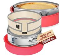 Cheese Cake Pans for Baking - NON TOXIC 9 Inch Spring Form Pan for Cheesecake with LEAKPROOF SILICONE PROTECTOR - STAINLESS STEEL 9 Inch Springform Pan for Cheesecake WATER BATH