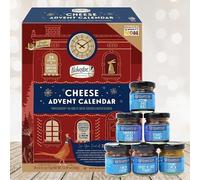 Cheese & Chutney Christmas Hamper Set - Ilchester 24 Days Cheese Advent Calendar 2024 & Hampton Selection of 6 Different Chutneys with Topline Card. Xmas Secret Santa Gifts for Him or for Her