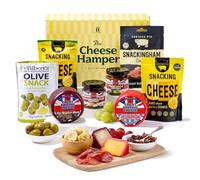 Cheese & Chutney Hamper by Hattie’s Gifts - Traditional British Truckles with Savoury Nibbles, Serious Pig Snacking Cheese, Snackingham & Olives - Luxury Food Gift Artisan Snacks