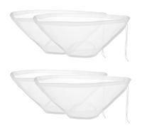 Cheese Cloths Bags, 4 Pieces Bowl-Shaped Nylon Nut Milk Bag Reusable Filter Cloth Cold Brew Bag Fine Mesh Cheese Cloth Strainer Bag for Almond Milk Tea Juice Greek Yogurt Grape Wine Straining