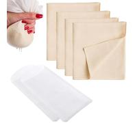 Cheese Cloths for Straining, 6 Pack Reusable Muslin Cloths for Cooking, Cheesecloth for Filtering Butter and Nut Milk, Includes 50x50cm and 5x10mm Sizes