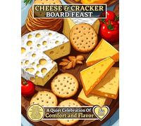 Cheese & Cracker Board Feast - A Quiet Celebration of Comfort and Flavor: 60 Realistic Close-Up Cheese & Cracker Board Illustrations for Relaxing ... Bold Lines, and Elegant Snack Arrangements