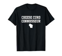 Cheese Curd Connoisseur Wisconsin Funny Dairy State Design T-Shirt