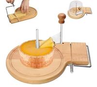 Cheese Curler Rotary Cheese Shaver with Handle, Beech Wood Tete de Moine Curler, Original Cheese Flower Girolle Curler with Adjustable Thickness, Stainless Steel, for Butter Chocolate HOM Without lid
