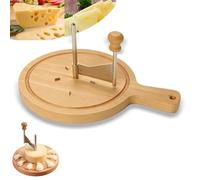 Cheese Curler Wheel with Lid, Cheese Curler Flower Maker Wheel Slicer, Cheeses Shaver Stainless Steel, Curlers Wood Base, for Girolle, Tete De Moine and Chocolate(with Handle)