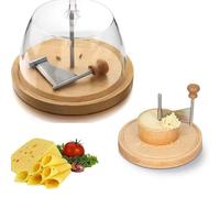 Cheese Curler Wheel with Lid, Stainless Steel Chese Shaver Cutter, Cheese Curls Flower Maker Wheel Slicer, for Girolle, Chocolate, Butter, (with Cover)