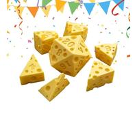 Cheese Dice | 7-Piece Irregular Learning Toy Portable Party Gift Cube Set - for Festive Celebrations, Friends, Family Celebrations, Picnics, Travel