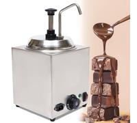 Cheese Dispenser with Pump, Stainless Steel Sauce Dispenser Machine, Adjustable Temperature 30-110℃ for Hot Fudge and Sauces, Easy to Use