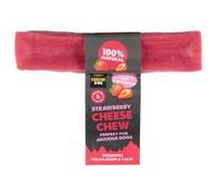 Cheese Dog Cheese Bone Chew 110g - Strawberry - A 100% Natural Dog Chew That's Perfect For Anxious Dogs - Promotes Relaxation and Calm - Fortified with L-Tryptophan