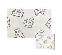 Cheese Doodle Pattern,1000 Pieces Wooden Jigsaw Family Game Jigsaw Puzzles for Adults Teens Home Decor