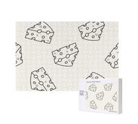 Cheese Doodle Pattern,300 Pieces Wooden Jigsaw Family Game Jigsaw Puzzles for Adults Teens Home Decor