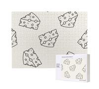 Cheese Doodle Pattern,500 Pieces Wooden Jigsaw Family Game Jigsaw Puzzles for Adults Teens Home Decor