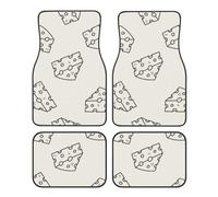 Cheese Doodle Pattern,Car Floor Mats Set of 4,Vehicle Floor Rugs Non-Slip Auto Foot Mats Car Accessories