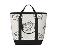 Cheese Doodle Pattern,Lunch Bags Large Capacity Insulated Tote Bag For Women Men Work Picnic Travel