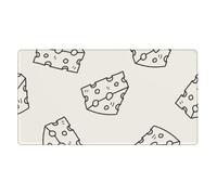 Cheese Doodle Pattern,Mouse Pad Large Desk Pad Computer Keyboard Mouse Mat with Non Slip Rubber Base 40 x 70 cm