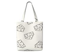 Cheese Doodle Pattern,Reusable Grocery Bags Shopping Tote Bags Large Capacity Canvas Shoulder bag